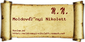 Moldoványi Nikolett névjegykártya