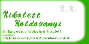 nikolett moldovanyi business card